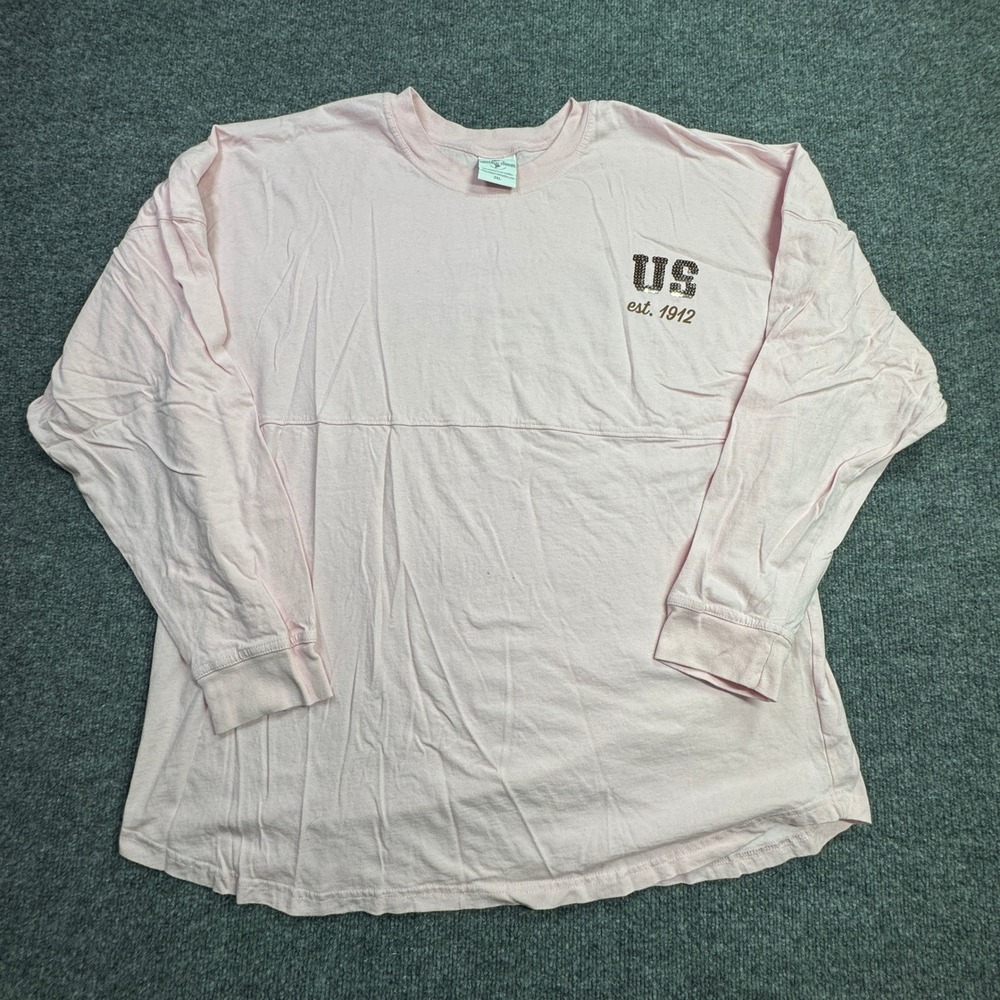 Universal Studios Spirit Jersey Womens 2XL Pink Sequin Est 1912 Long Sleeve Tee
